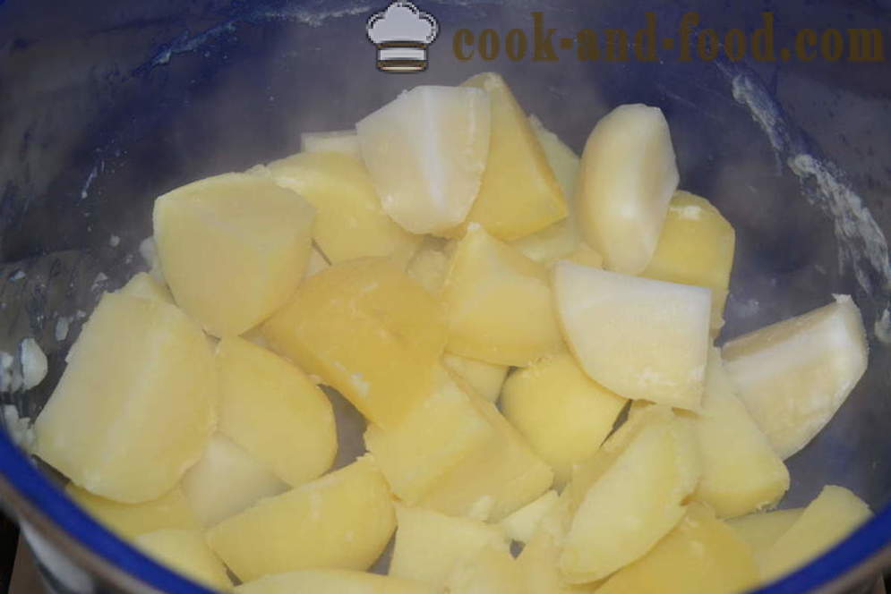 Puré de patatas con leche y la mantequilla sin grumos - cómo cocinar un delicioso puré de patatas, un paso a paso de la receta fotos