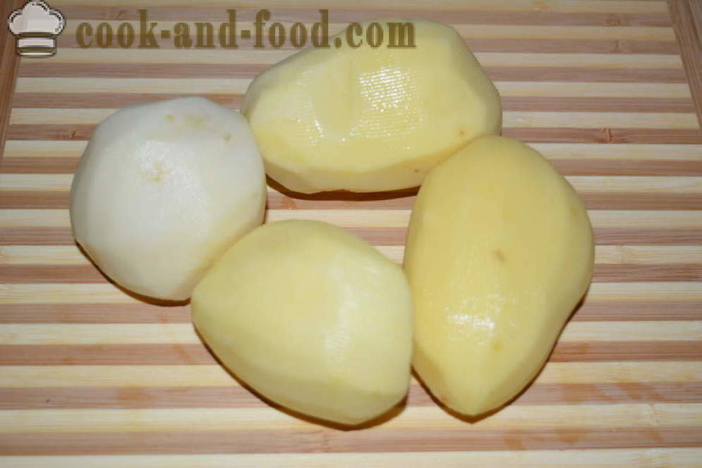 Crujientes patatas fritas en el horno - la forma de cocinar las patatas en casa, fotos paso a paso de la receta