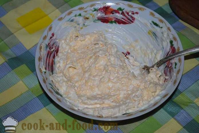 Rollos de calabacín con queso, ajo y mayonesa - Cómo hacer rollos de calabacín, un paso a paso de la receta fotos