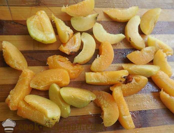 Jalea de frutas bayas de grosella, moras, albaricoques y almidón - cómo cocinar bayas de gelatina y almidón, con un paso a paso las fotos de la receta