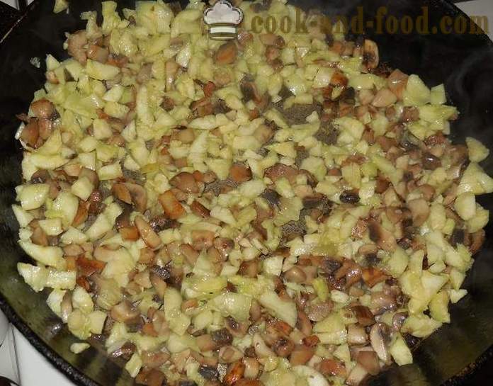 Calabacines al horno con carne picada: Arroz con champiñones y queso - cómo cocinar calabacín relleno en el horno, con un paso a paso las fotos de la receta