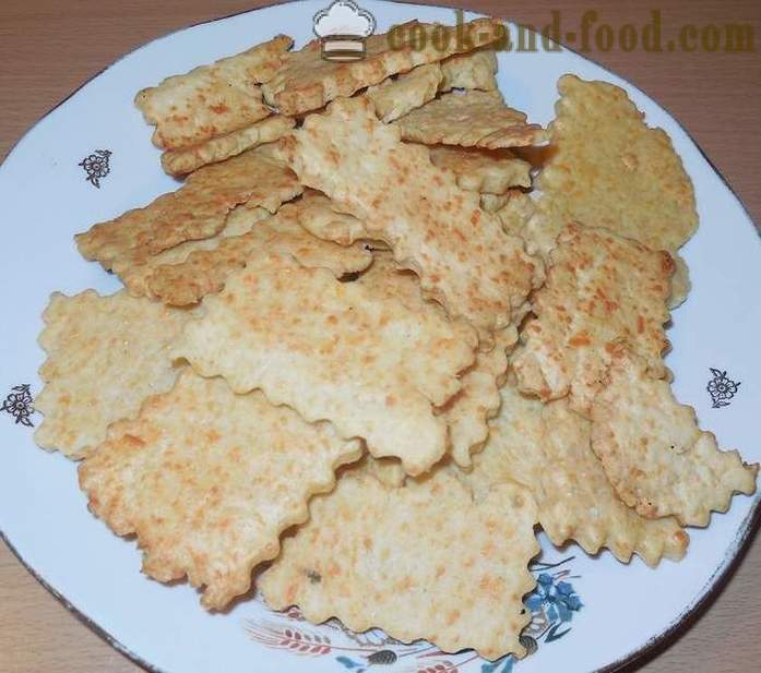Galletas saladas con queso en el horno - cómo hacer galletas de queso, receta con foto