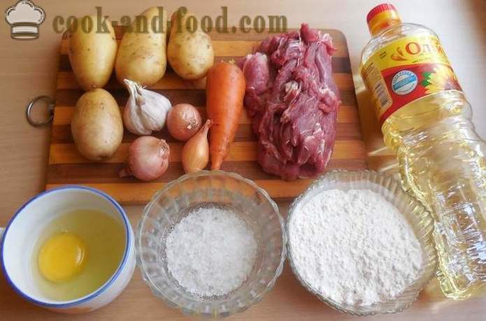 Sopa con albóndigas en caldo de carne - Cómo hacer albóndigas de huevos y la harina - un paso a paso de la receta fotos