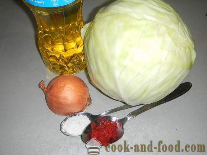Estofado de col con tomates jugosos y sabrosos - - cómo cocinar el repollo cocido - un paso a paso la receta con fotos