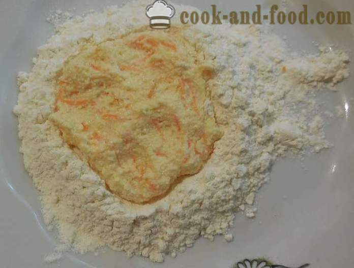 Tartas de queso cuajada con las zanahorias en multivarka - cómo cocinar el pastel de queso de la zanahoria - un paso a paso de la receta fotos