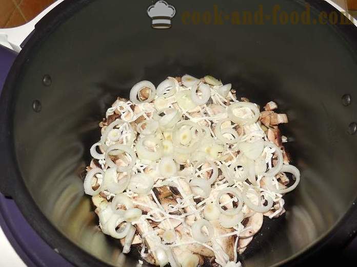 Cazuela de verduras con setas y patatas en multivarka - cómo cocinar cazuela de verduras - receta con fotos - paso a paso