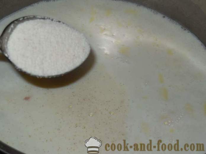 Cómo cocinar gachas con leche sin grumos - un paso a paso la receta de sémola con fotos