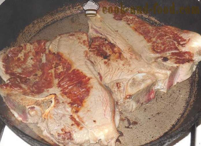 Filete de carne deliciosa y jugosa o cerdo Ti Bon - la cocina llena de carne para asar - un paso a paso de la receta fotos