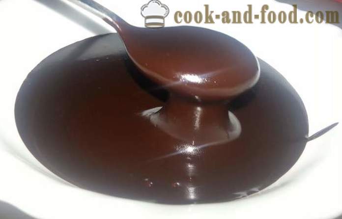 Mejor glaseado de chocolate con crema agria - una receta cómo hacer un glaseado de chocolate, crema agria y mantequilla, con vídeo
