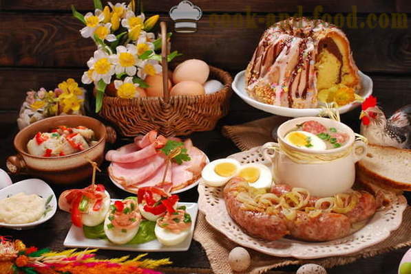 Tradiciones culinarias y costumbres de Pascua - vector de Pascua en la tradición eslava ortodoxa