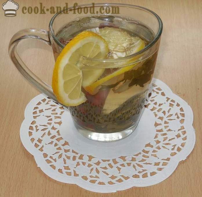 El té verde con jengibre, limón, miel y especias - cómo preparar la receta té de jengibre con fotos.