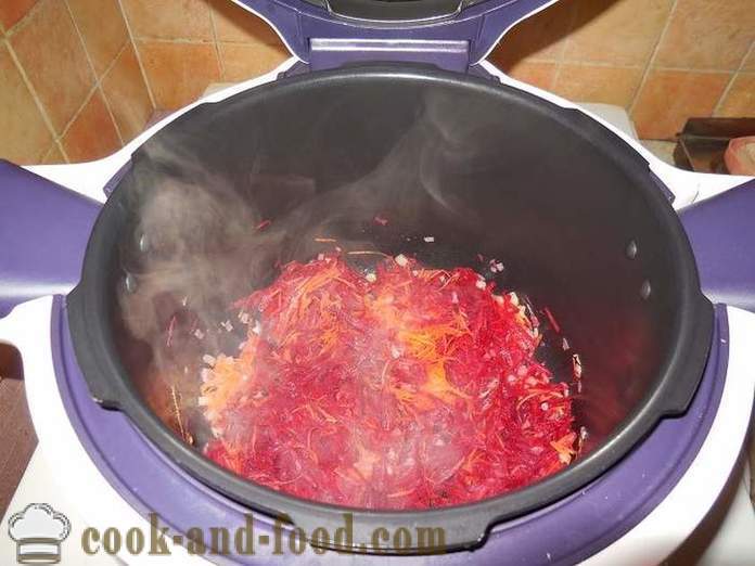 Clásica sopa de remolacha ucraniano con remolachas, frijoles y carne - un paso a paso la receta con fotos cómo cocinar sopa en multivarka.