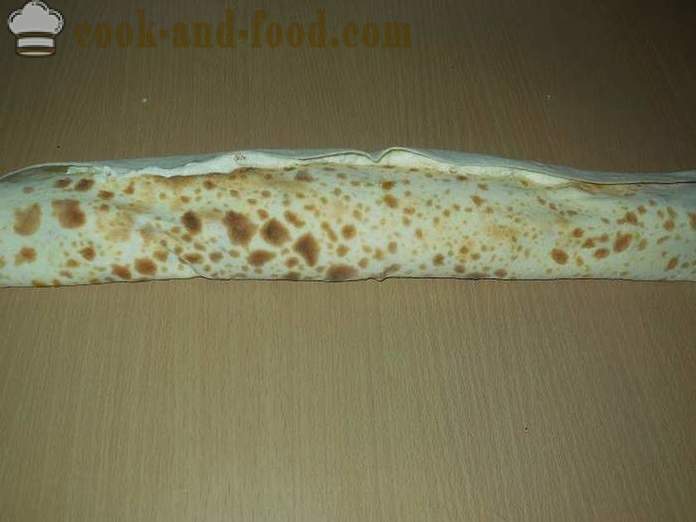 Pie de pan pita con queso crema - sencillo y delicioso pastel de pan de pita en multivarka receta con fotos.