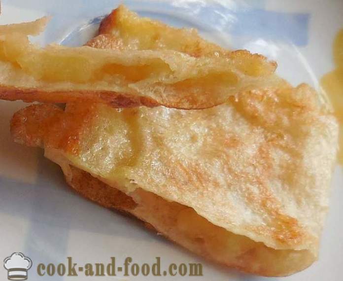 Pasteles dulces Lavash con manzanas - postre fácil y deliciosa de lavash, un paso a paso la receta con fotos.
