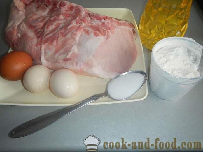 Chuletas de cerdo jugosas con salsa de ajo - Cómo cocinar un jugosas chuletas de cerdo, un paso a paso la receta con las fotos.