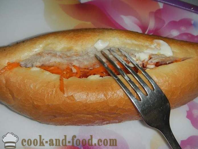 Deliciosos hot dog casera - cómo hacer que un perro caliente, un paso a paso la receta con fotos.