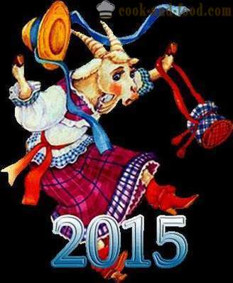C animada postales ovejas y cabras para el Año Nuevo 2015. felicitación libre Feliz Año Nuevo.