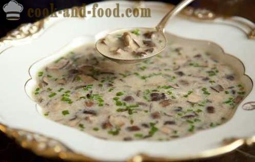 Sopa de seta con setas y patatas - delicioso, rápidas y satisfactorias. Receta con fotos.