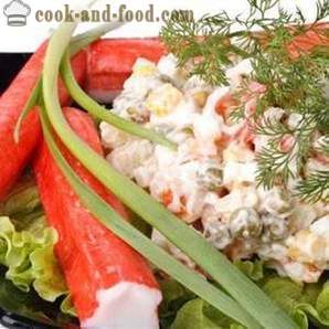 Ensalada de cangrejo - receta para un clásico y sencillo, con fotos. Cómo cocinar una deliciosa ensalada de cangrejo con maíz, arroz y pepino