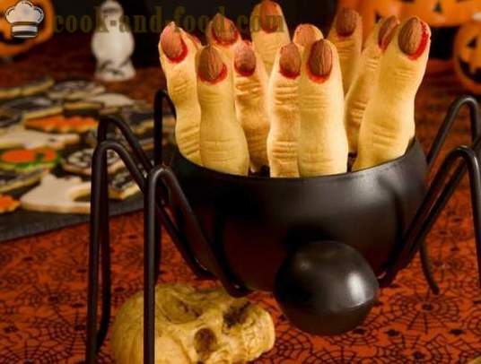 Postres y tortas para Halloween - Dedos brujas galletas y otros dulces con sus propias manos, recetas de repostería sencillas