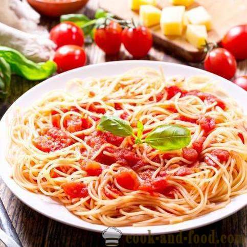 Receta de espaguetis con tomate y queso