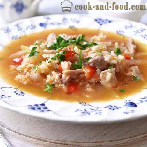 Sabroso y simplemente sopa de pollo con arroz receta 4