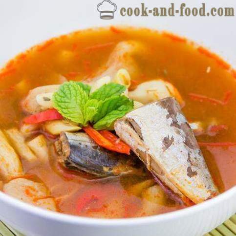 Sopa de pescado en conserva: tres receta original