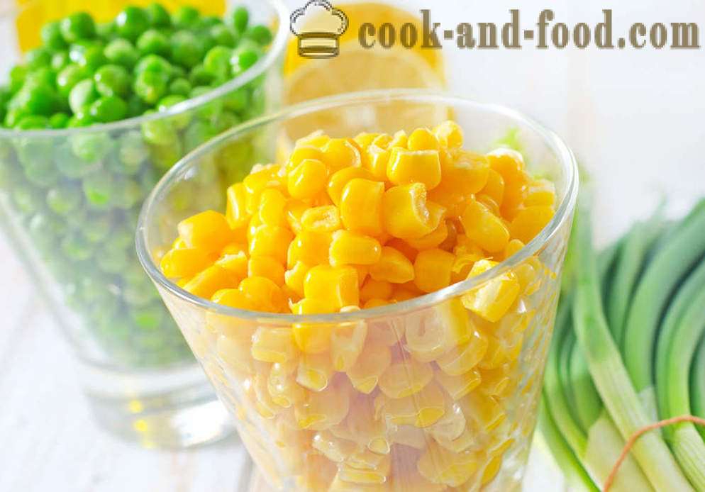 Ensalada 4 receta de maíz y guisantes verdes